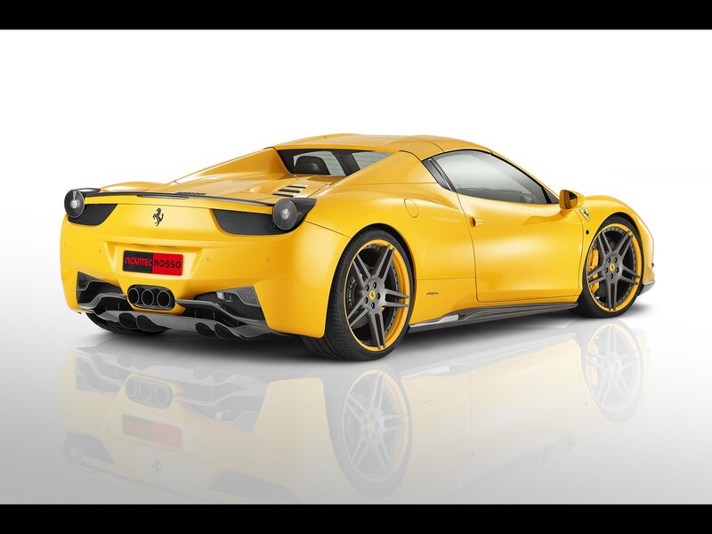 Yellow Ferrari sports car