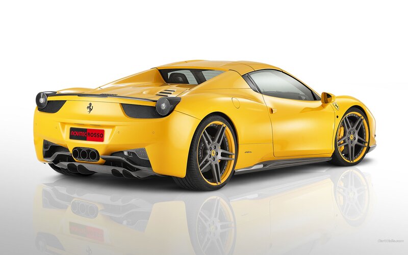 yellow ferrari sports car