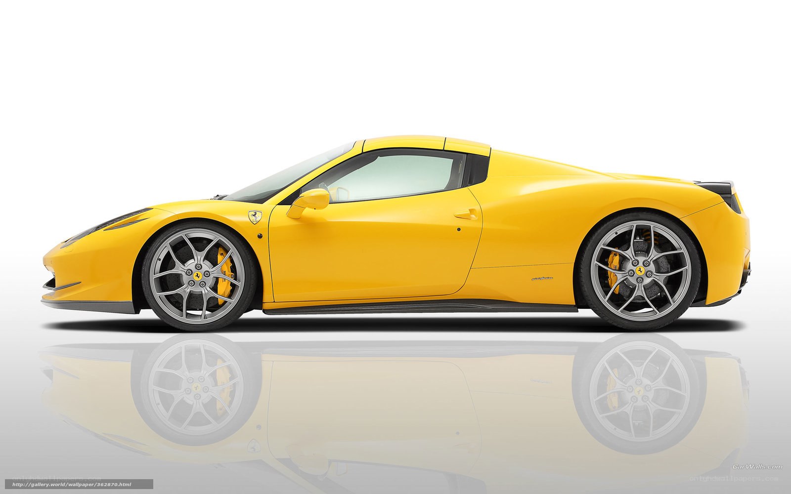 yellow ferrari sports car
