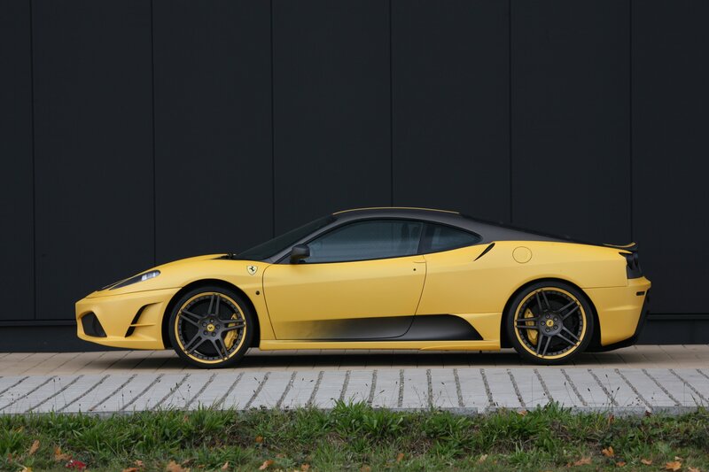 Yellow Ferrari sports car