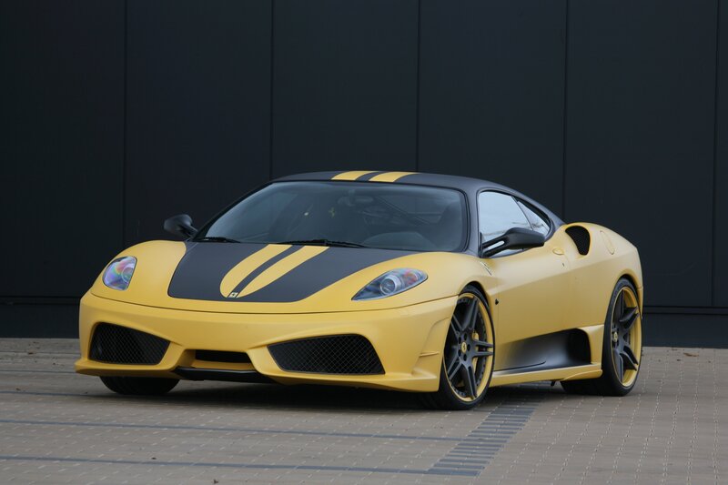 Yellow Ferrari sports car