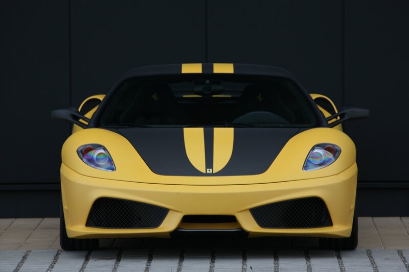Yellow Ferrari sports car