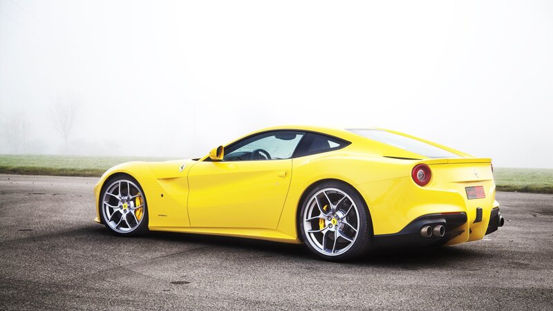 Yellow Ferrari sports car