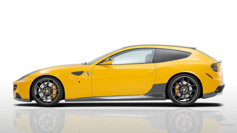 yellow ferrari sports car