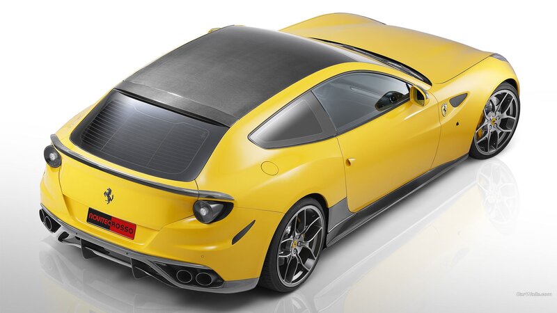 yellow ferrari sports car