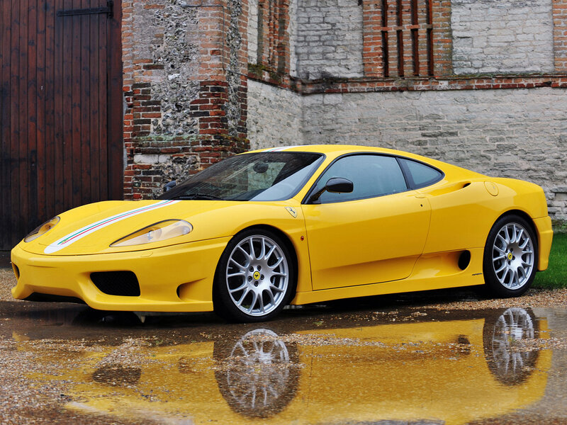 Yellow Ferrari Sports Car — Calm, Photograph