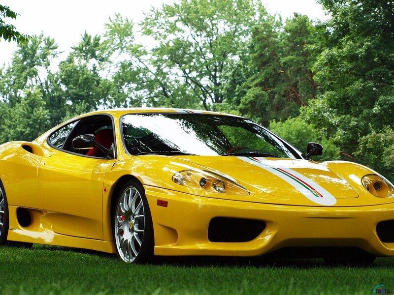 Yellow Ferrari Sports Car — Calm