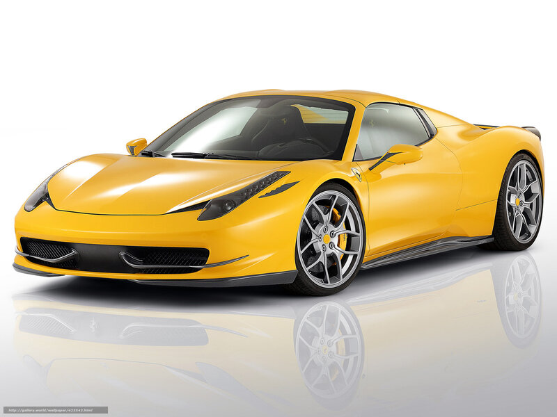 Yellow Ferrari Sports Car — Clean, Modern, Photograph