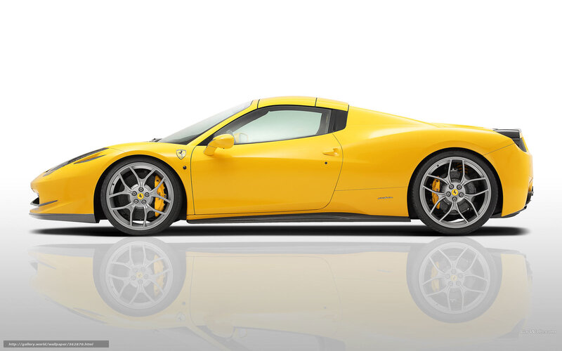 Yellow Ferrari Sports Car — Clean, Sleek