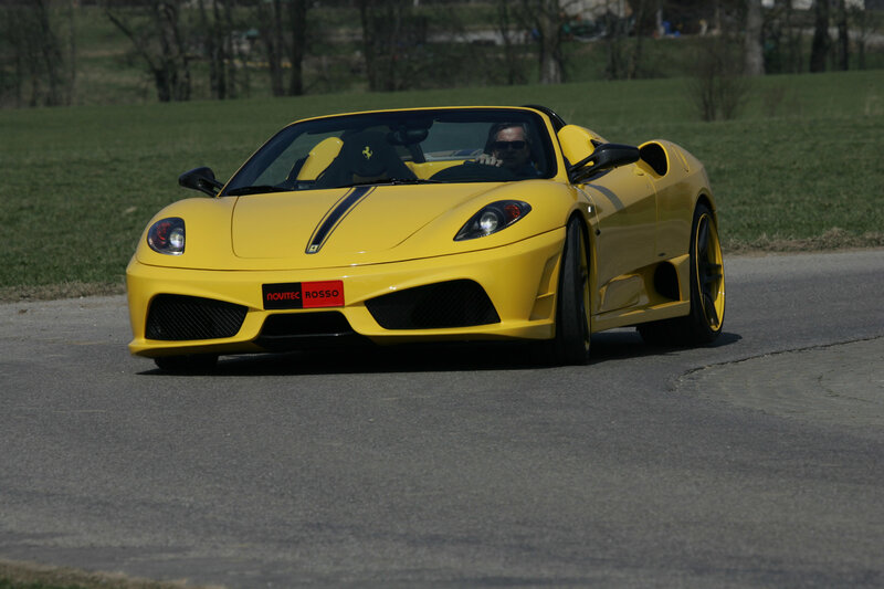 Yellow Ferrari Sports Car — Dynamic, Afternoon, Photograph