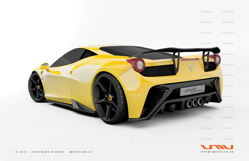 Yellow Ferrari Sports Car — Neutral