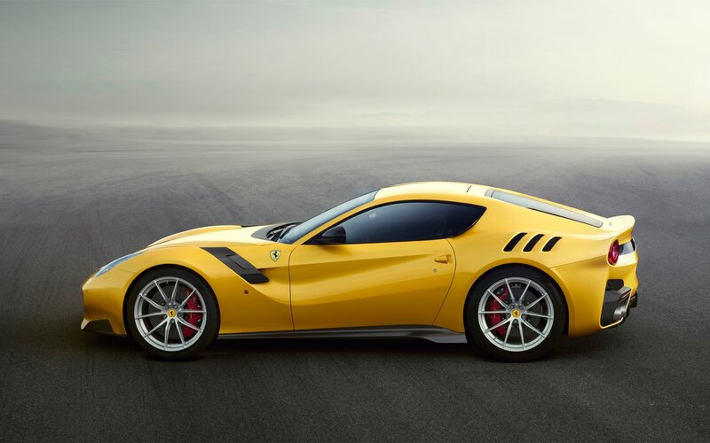 Yellow Ferrari Sports Car — Serene, Photograph
