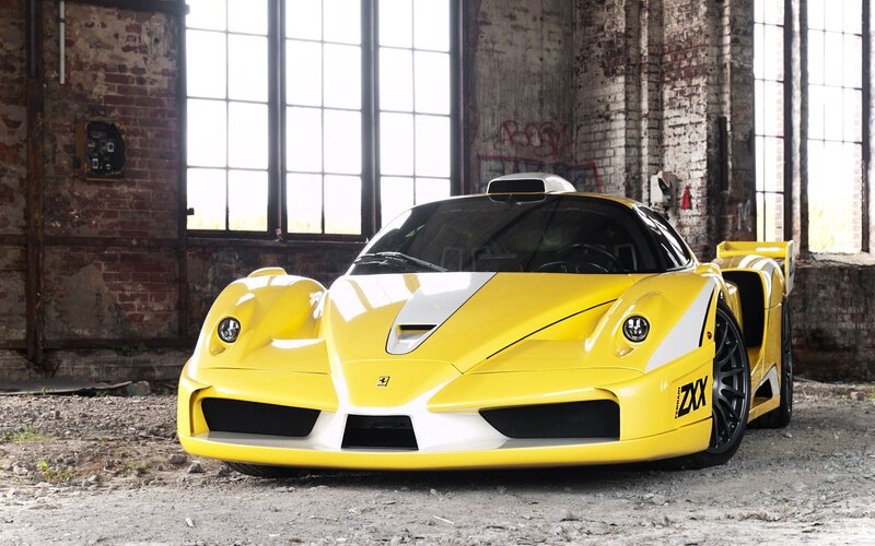 Yellow Ferrari Supercar