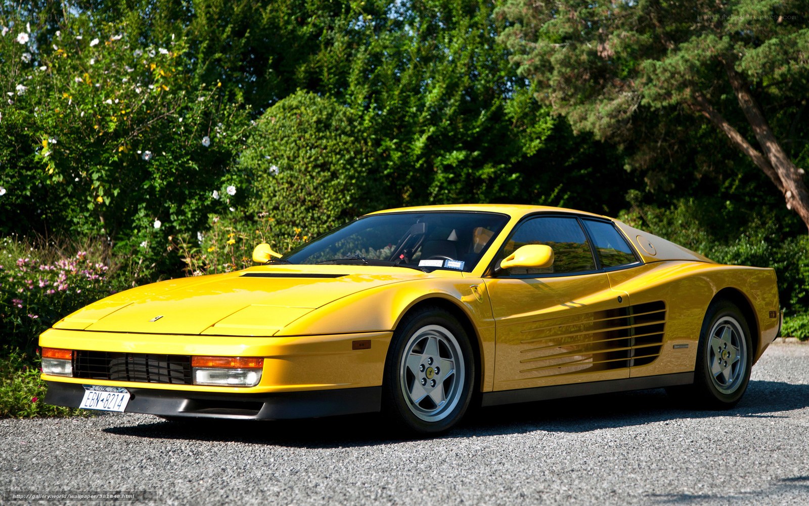 Yellow Ferrari Testarossa