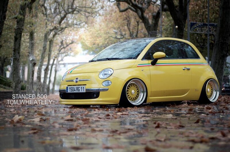 Yellow Fiat 500 Car