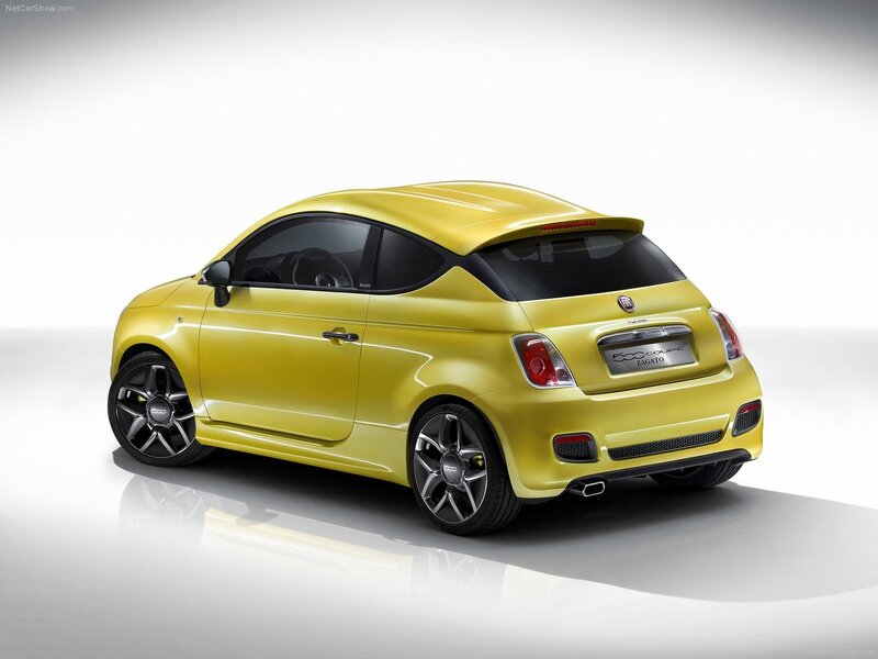 Yellow Fiat 500 Coupe