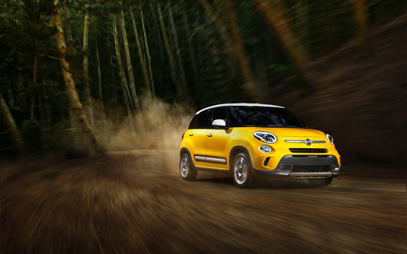 Yellow Fiat Car — Dynamic