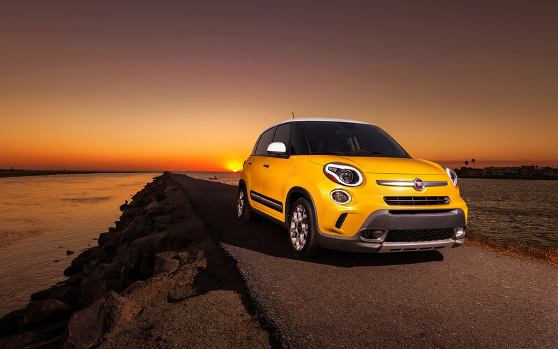Yellow Fiat Car