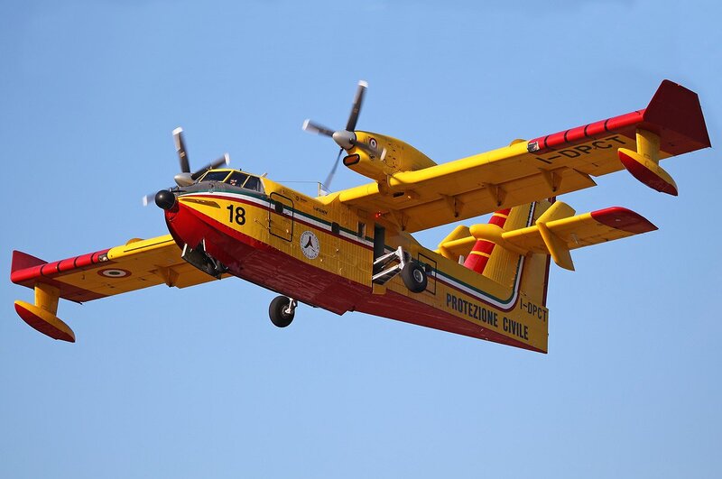 Yellow Firefighting Plane