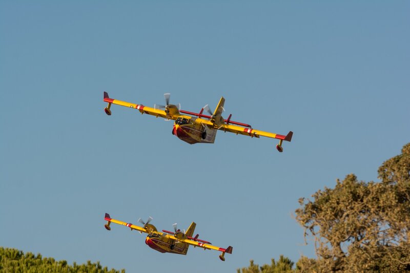 Yellow Firefighting Planes