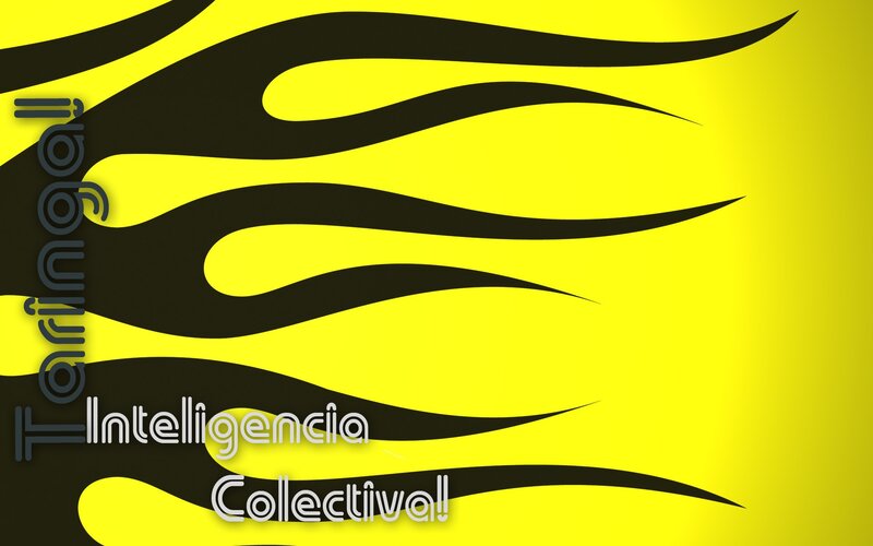 Yellow flame design with text
