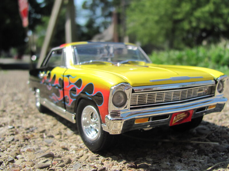 Yellow Flame-painted Car — Bright