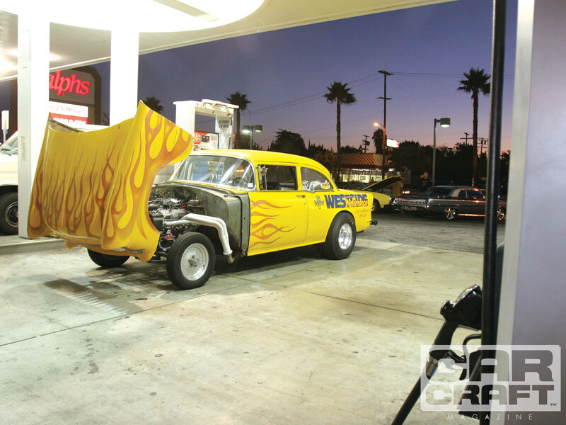 Yellow Flame-painted Car — Dramatic