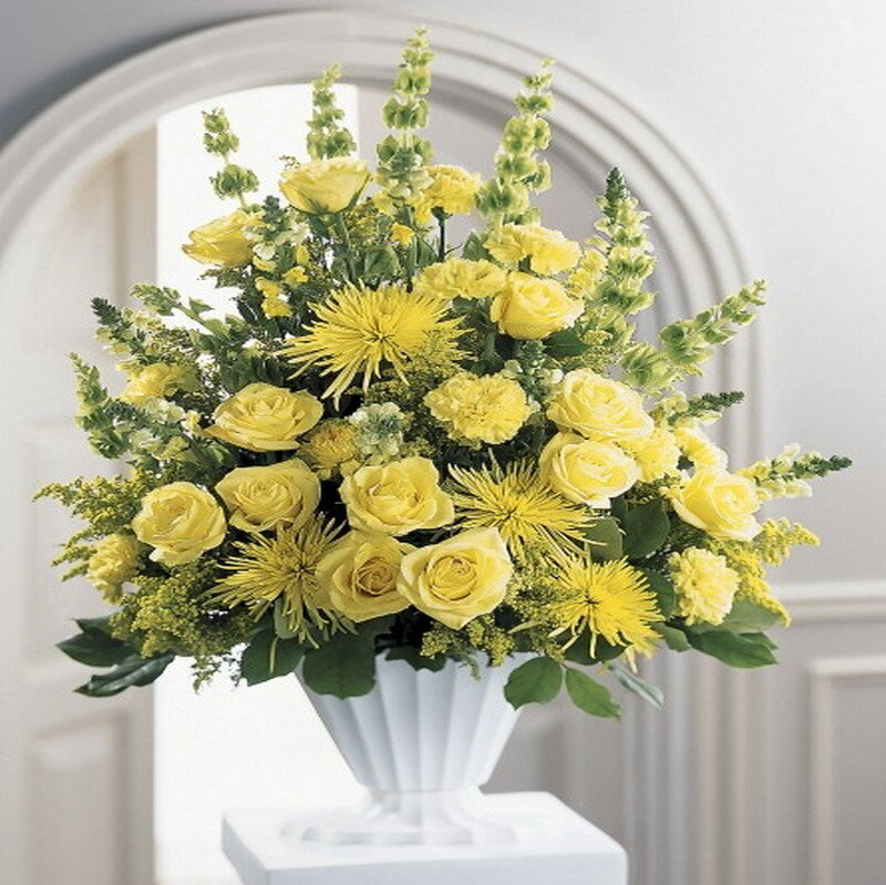 yellow floral arrangement