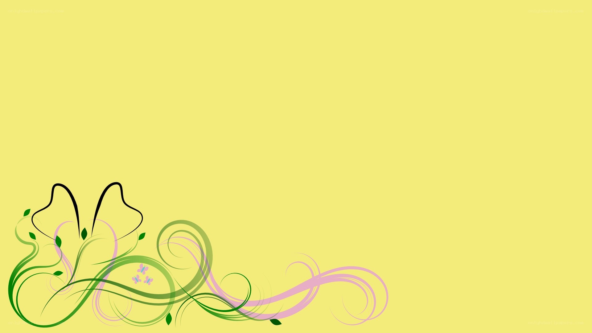 yellow floral design background