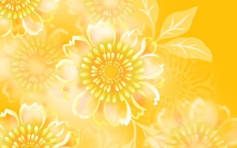 yellow floral pattern background