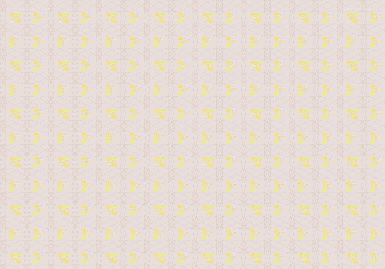 yellow floral pattern on beige