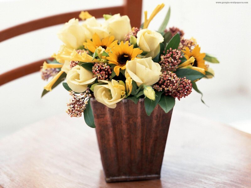 Yellow Flower Arrangement — Calm