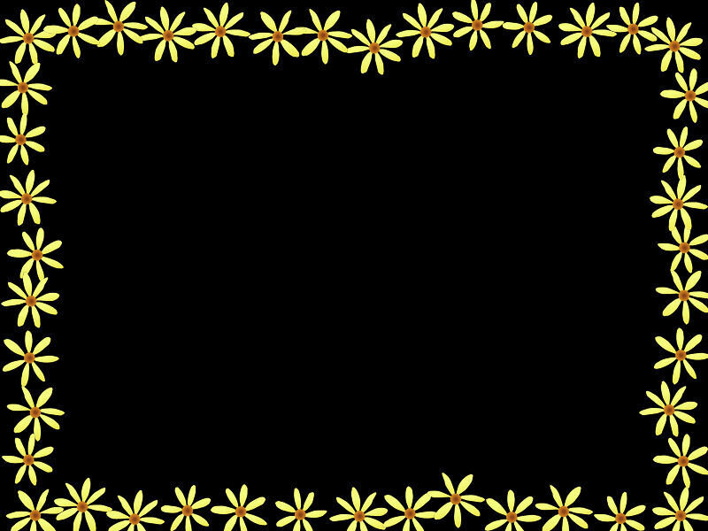 yellow flower border frame
