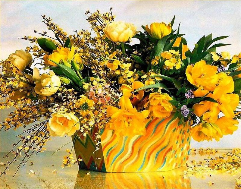 Yellow Flower Bouquet — Bright, Spring