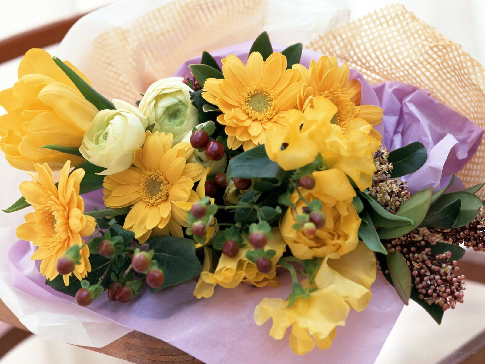Yellow flower bouquet