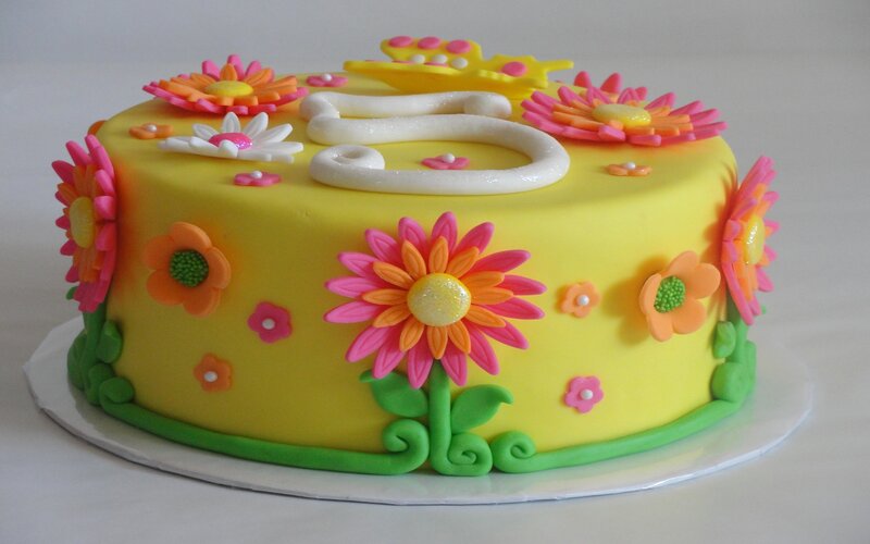 Yellow Flower Cake — Festive