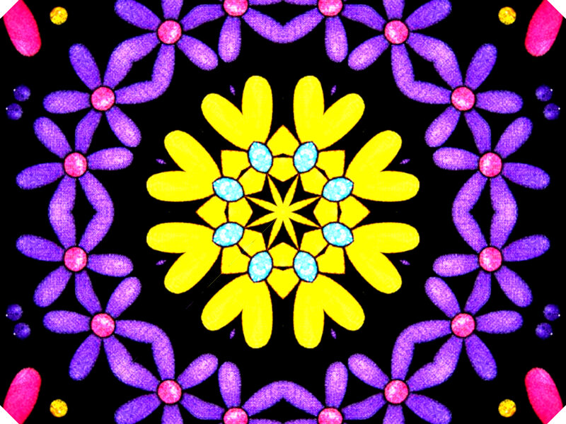 Yellow Flower Mandala — Symmetrical, Digital Art