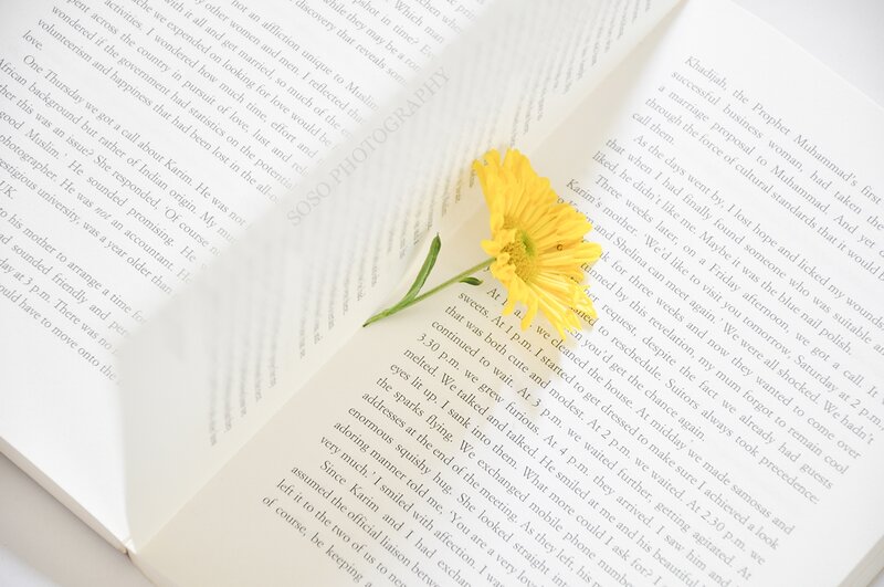 Yellow Flower on Book
