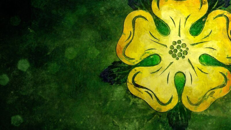 Yellow Flower on Green — Dramatic
