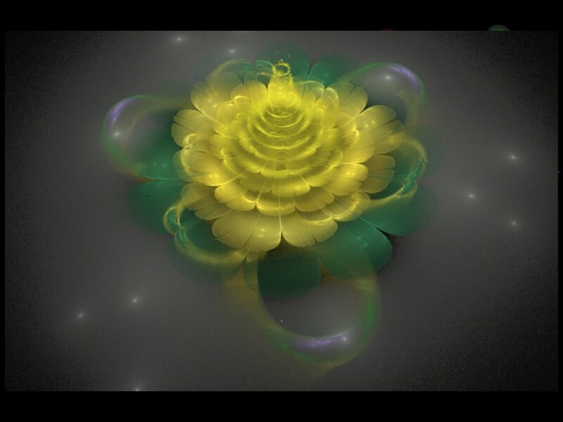 Yellow Flower with Green Petals