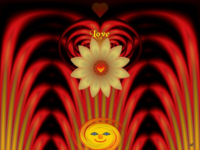 Yellow Flower with Heart