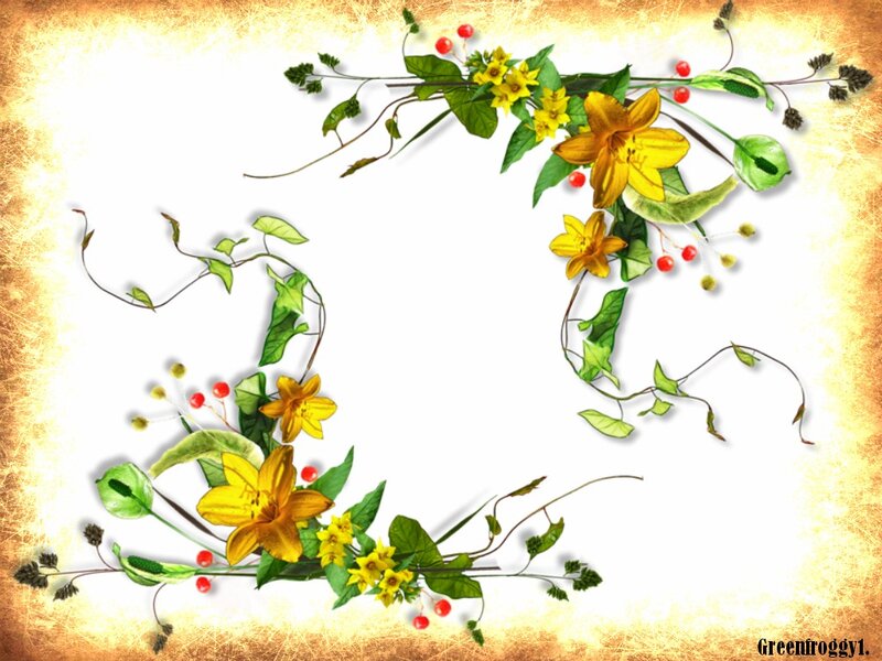 Yellow Flowers and Berries