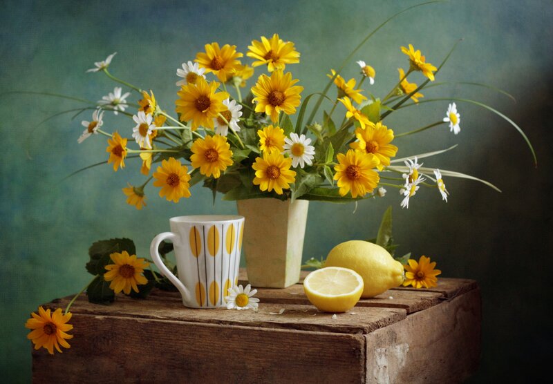 Yellow Flowers and Lemons — Calm