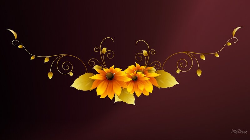 Yellow Flowers and Vines