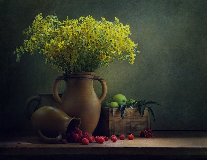 Yellow Flowers in Jug