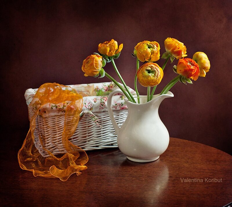 Yellow Flowers in Pitcher