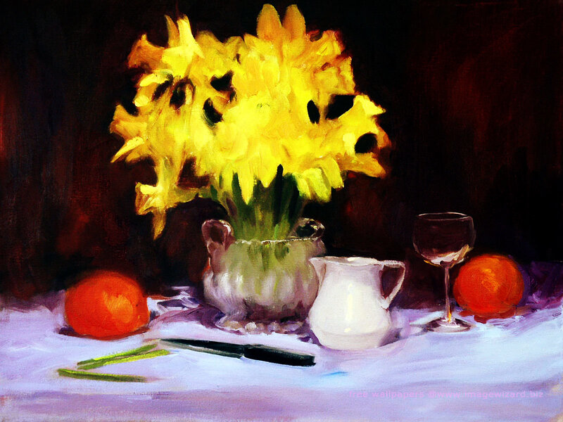 Yellow Flowers in Vase