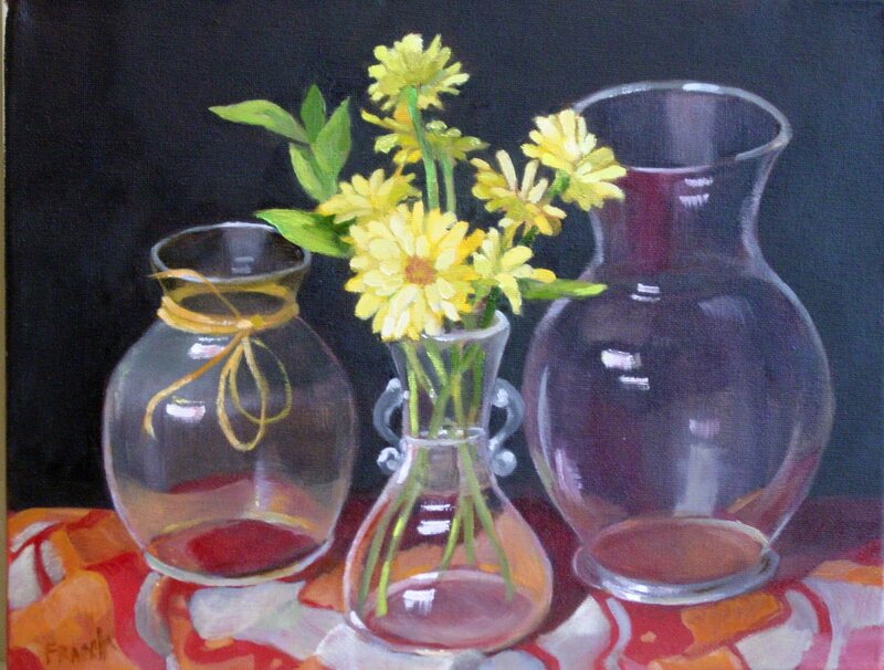 Yellow Flowers in Vases