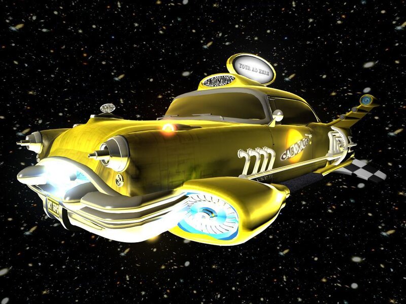 Yellow Flying Car