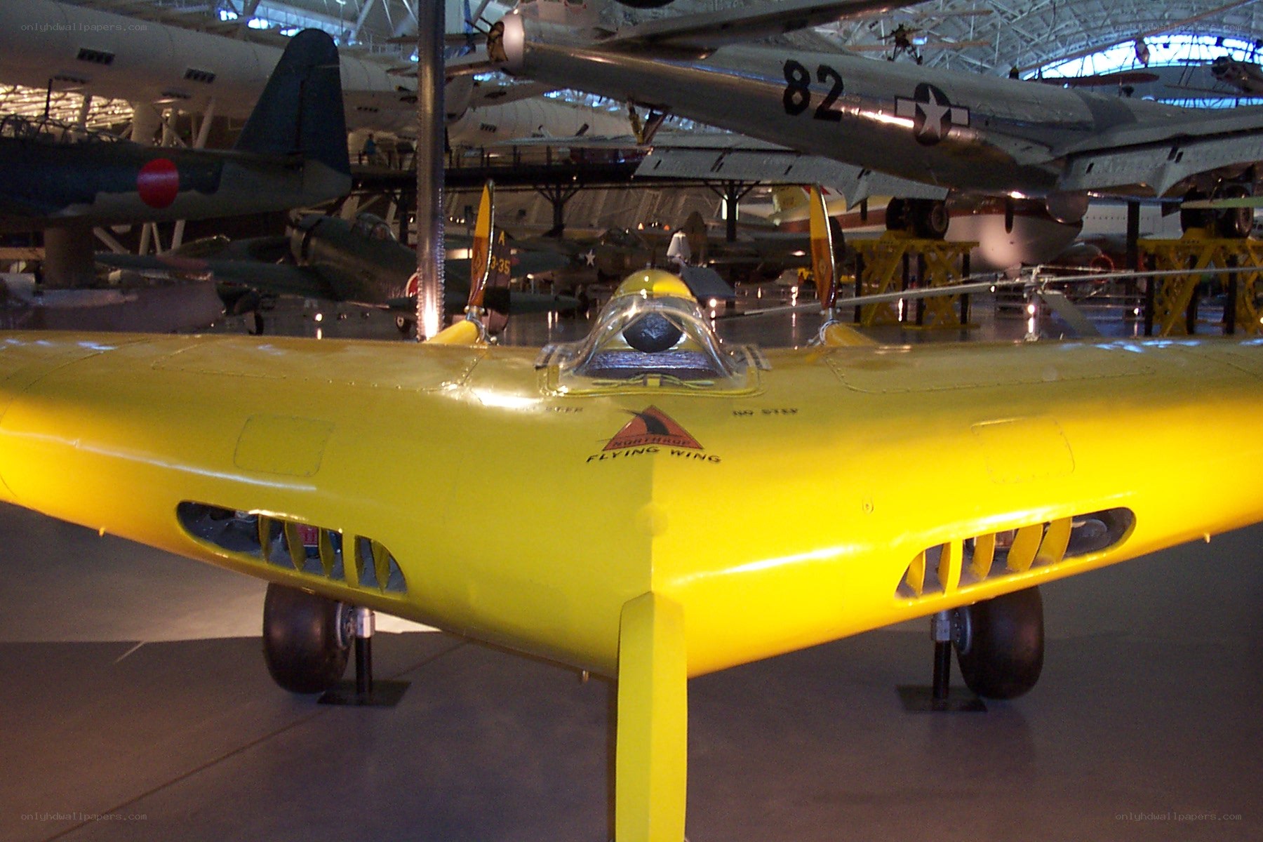 Yellow flying wing aircraft
